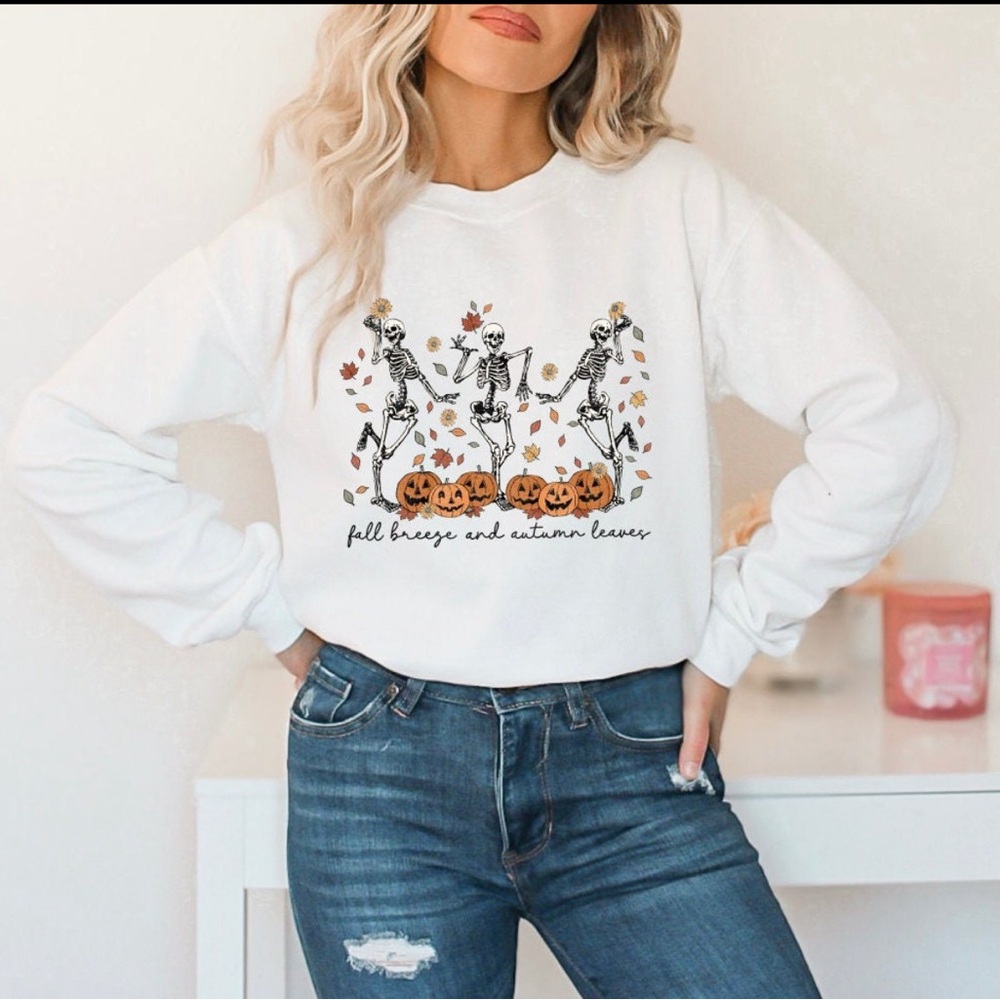 Fall breeze Autumn Leaves Crewneck